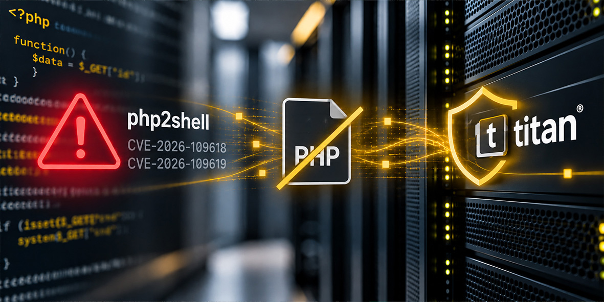 Sicherheitslücke „php2shell“: Keine Auswirkungen auf die titan-Suite